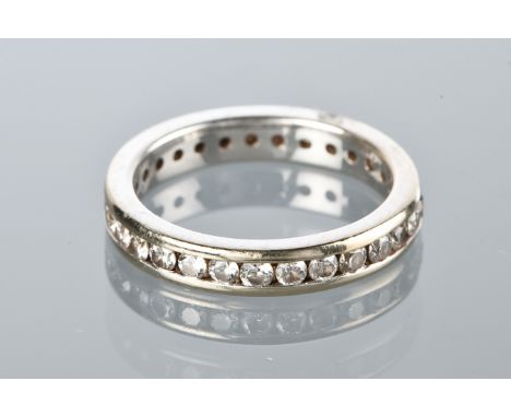 EIGHTEEN CARAT WHITE GOLD DIAMOND FULL ETERNITY RING
set with brilliant cut diamonds totalling approximately 0.75 carats, siz