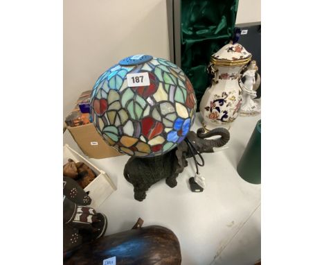 TABLE LAMP IN THE MODEL OF AN ELEPHANT TIFFANY STYLE