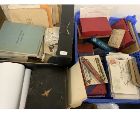 QUANTITY OF PLAYING CARDS, POSTCARDS, CIGARETTE CARDS VICTORIAN AND LATER