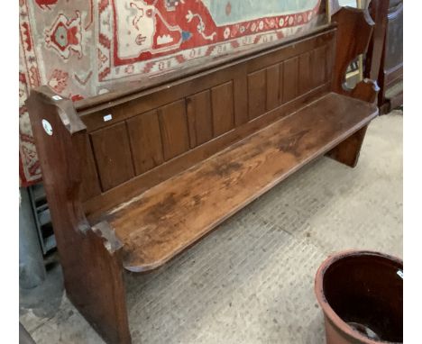 PITCH PINE CHAPEL PEW 71"(L) X 19"(W) X 36.5" (D)