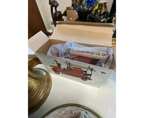 2 WOODEN FIRE ENGINE MODELS, 1 BOXED
