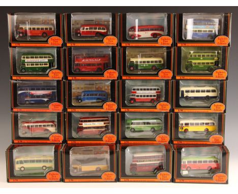 Sixty Gilbow Exclusive First Editions 1:76 scale die-cast model buses and coaches, to include a Leyland TS8 Tiger Type B, a L