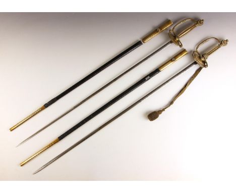 A Victorian court sword by Thompson, 19th century, the 80.5cm unfullered double edged blade etched with the Royal cypher and 