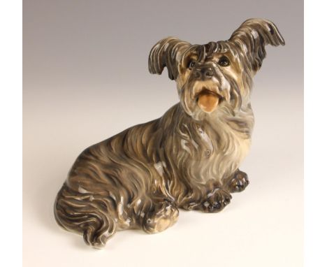 A Dahl Jensen Copenhagen model of a Skye Terrier, model no.1103, 13cm high