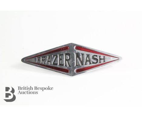 A Frazer Nash radiator badge for a vintage Chain Gang sports touring car, lozenge shaped, restored professionally with transl