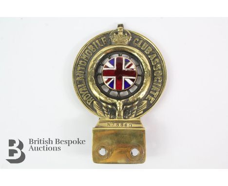 RAC (Royal Automobile Club) motor car memorabilia badge, by D.G. Collins Limited, London, approx 14cms h.
