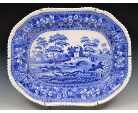 Copeland Spode Wild Rose pattern oval meat plate 38cm