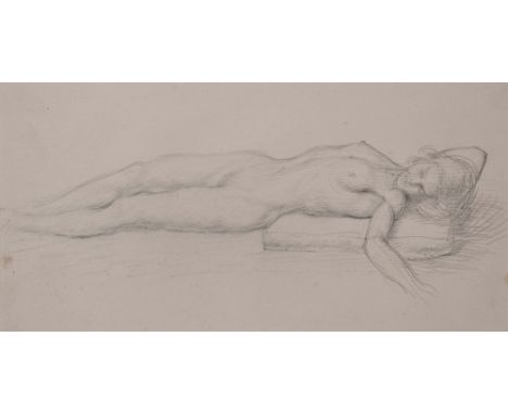 George Charlton (1899-1979) Collection of five nude and portrait studies, pencil on paper, all mounted but unframed