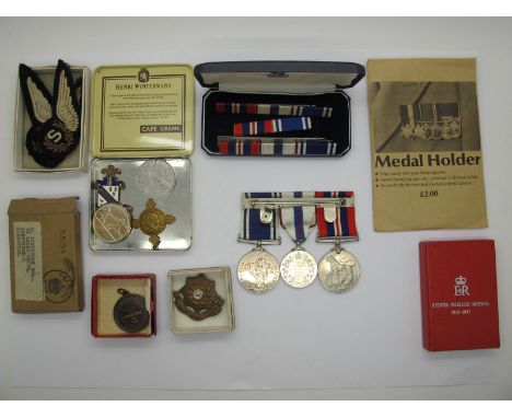 WWII - QEII Trio of Medals, consisting of War Medal, QEII Silver Jubliee Medal, 1952-1977 and QEII Police Long Service and Go