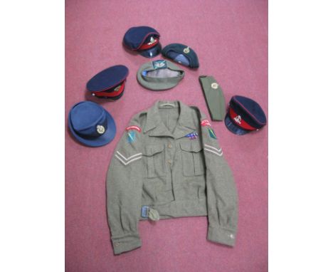 A Quantity of 1949 and Later British Military Uniform Items, including army tunic, caps and berets. 