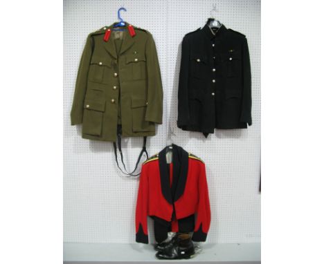 A QEII British Army Colonel's Suite of Three Uniforms, consisting of khaki tunic and trousers with red tabs on collar and ran