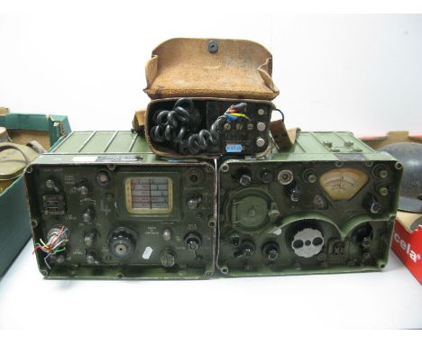 Three Mid XX Century Military Radios, British reception set R.216 2A 41801, British reception set R209 mk2 2A 41981 M.P.F, S/