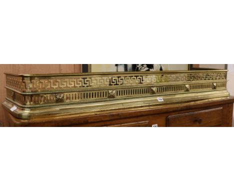 A brass fender, W.127cm