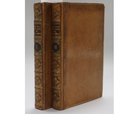 White, Gilbert - The Natural History of Selborne, 2 vols, 8vo, calf, hinges repaired, lacking half titles, with 4 plates, Lon