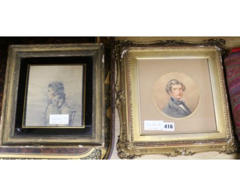 Lady Caroline Woodpencil and washPortrait of the Duke of Grafton, 6.75 x 6in. and a portrait of Augustus Charles Lennox 7th D