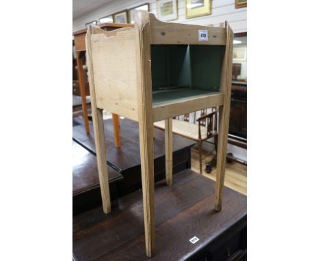 A George III pine bedside commode, W.39cm