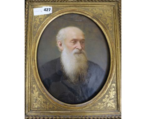 Victorian Schooloil on cardPortrait of a gentlemanoval, 11.5 x 9in.