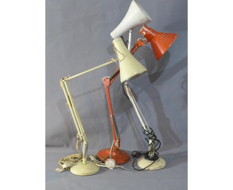 Three vintage angle poise lamps 
