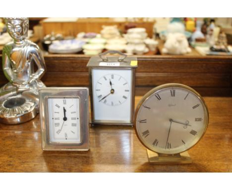 A vintage mantel clock and two others 