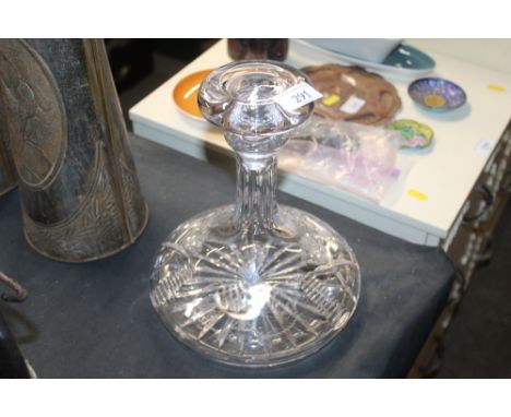 A lead crystal ship's decanter by Auchentoshan, Queen Elizabeth II edition