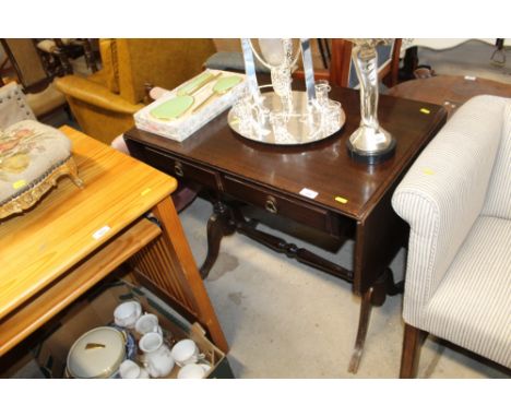 A sofa table fitted two drawers 