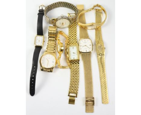 Gentleman's Rotary gold-plated quartz wristwatch, other gents and a collection of wristwatches   Condition Report   Click her