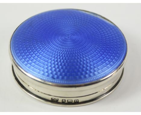 Halmarked silver guilloche enamel compact Birmingham 1928   Condition Report   Click here for further images, condition, auct