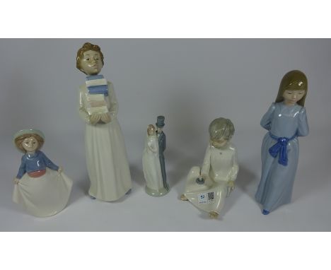 Five Nao figures (5)   Condition Report   Click here for further images, condition, auction times & delivery costs