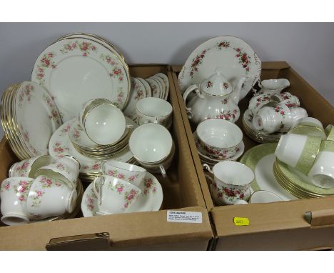 Royal Doulton 'Sonnet' part tea & dinner service, Duchess 'June Bouquet' similar & a Paragon 'Minuet' tea service in two boxe