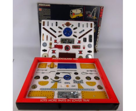 Meccano Set 4EL, in original box with card dials, & a Lindop Sport Table Skittle game, (2)   Condition Report   Click here fo