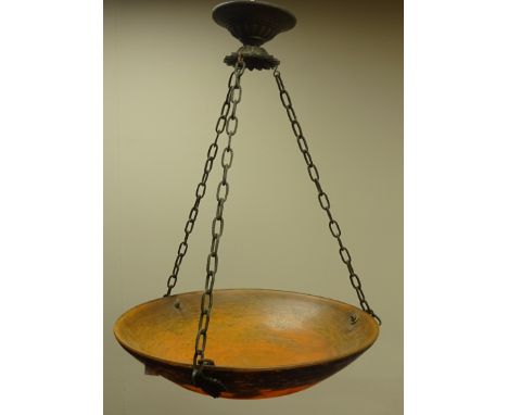 Art Deco glass centre light shade    Condition Report   Click here for further images, condition, auction times & delivery co