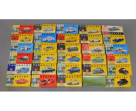 30 x Vanguards 1:43 scale. Assorted cars & vans. VG boxed