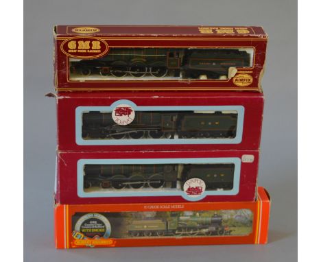 OO Gauge. Hornby/Dapol/Airfix(GMR) 4 x locomotives. GWR green "Caerphilly Castle", GWR green "County of Worcester", GWR green