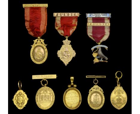 A selection of Bowling and other gold Medals awarded to Mr. W. B. Cowan  Comprising a St. Vincent Bowling Club Prize Meal, go