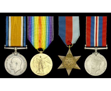 Four: Captain O. E. Ridewood, Royal Flying Corps  British War and Victory Medals (Capt. O. E. Ridewood. R.F.C.); 1939-45 Star