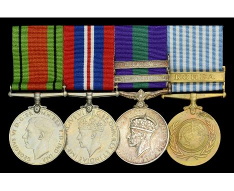 Four: Major R. J. L. Robertson, Royal Electrical and Mechanical Engineers  Defence and War Medals 1939-45; General Service 19