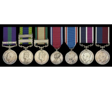 A rare ‘Iraq’ M.S.M. and superb inter-war campaign combination group of seven awarded to Warrant Officer C. Oakley, Royal Air