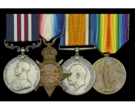 A rare Great War M.M. group of four awarded to Sergeant W. Henderson, 4/5th Battalion, Royal Highlanders, who onetime served 