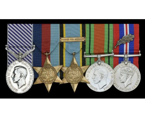 A Second War 1944 D.F.M. group of five awarded to Lancaster Wireless Operator, Flight Sergeant D. S. Nicholls, Royal Air Forc