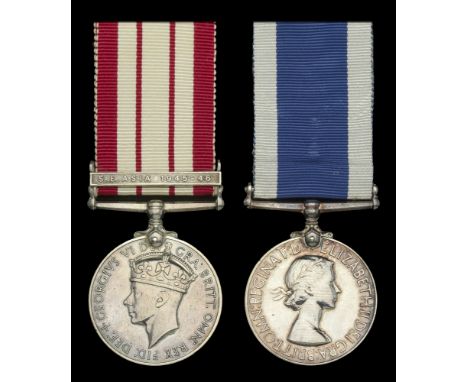 Pair: Shipwright Artificer H. Smith, Royal Navy  Naval General Service 1915-62, 1 clasp, S.E. Asia 1945-46 (D/MX.66530. H. Sm
