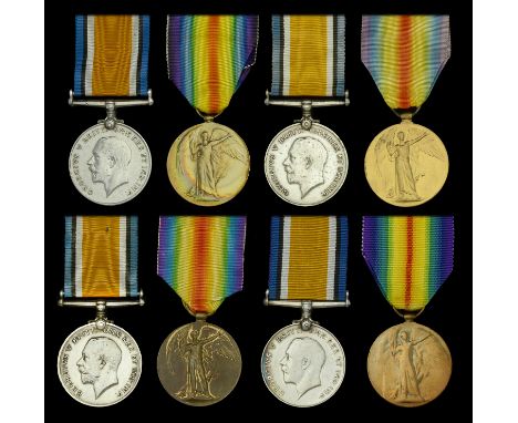 Pair: Stoker Petty Officer W. C. Vincent, Royal Navy British War and Victory Medals (148771 W. C. Vincent. S.P.O. R.N.) very 