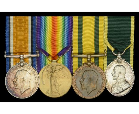 Four: Private L. R. Stickland, Hampshire Yeomanry  British War and Victory Medals (677 Pte. L. R. Stickland. Hamps. Yeo.); Te