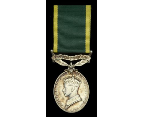 Efficiency Medal, G.VI.R., 1st issue, Territorial (Lt. G. G. Wahlstrand. R.E.M.E.) very fine £70-£90  ---  M.I.D. London Gaze