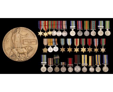 Memorial Plaque (James William Close) polished and worn, with severe edge bruising, therefore good fine  Miniature Medals (32