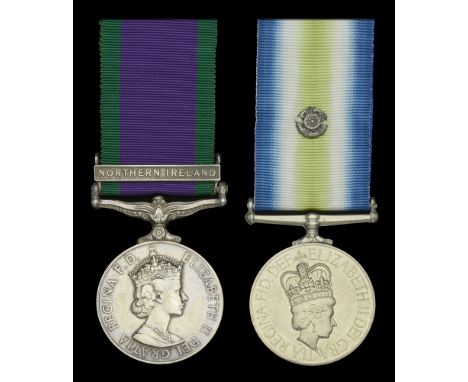 Pair: Private S. L. R. Robinson, Parachute Regiment, who served with 3 Para in the Falklands campaign and was present at the 
