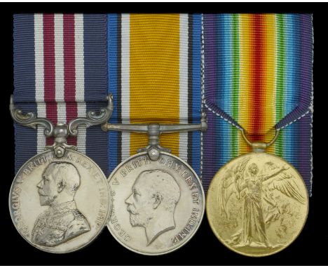 A Great War 1918 ‘Western Front’ M.M. group of three awarded to Pioneer A. Buist, 11th (Service) Battalion, Hampshire Regimen