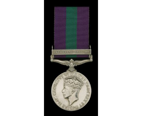 General Service 1918-62, 1 clasp, Palestine 1945-48 (Capt. F. A. Middleton. R. Hamps.) polished, good very fine £100-£140  --