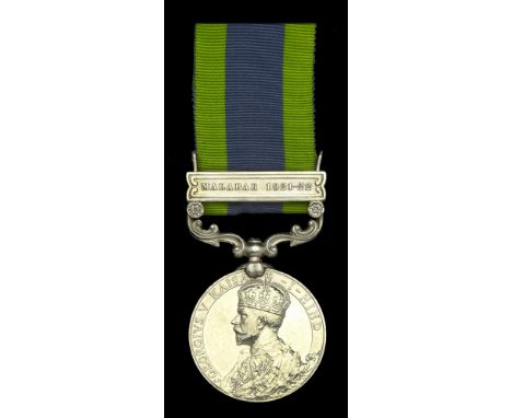 India General Service 1908-35, 1 clasp, Malabar 1921-22 (5718438 Pte. J. Membury. Dorset. R.) nearly extremely fine £120-£160