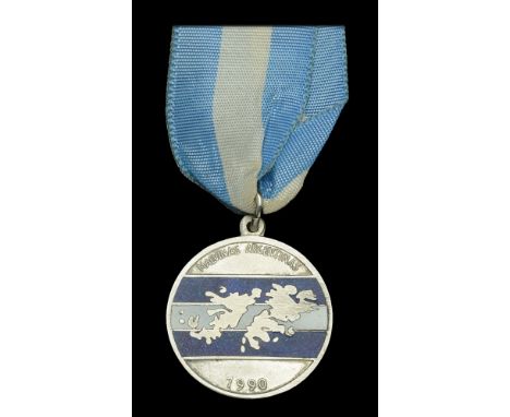 Argentina, Republic, Medal for the Malvinas Campaign 1982, silver and enamel, unnamed as issued, good very fine £70-£90  --- 