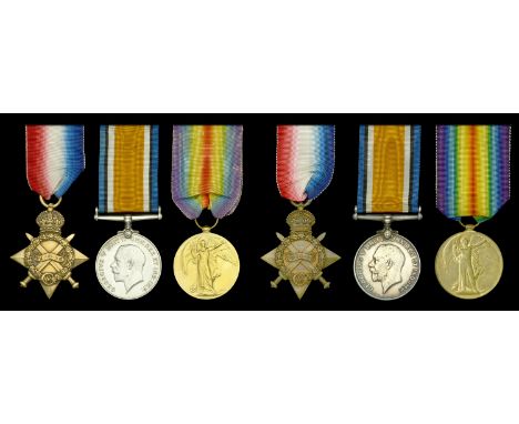 Three: Stoker First Class S. Povey, Royal Navy 1914-15 Star (K.17558, S. Povey, Sto. 1., R.N.); British War and Victory Medal
